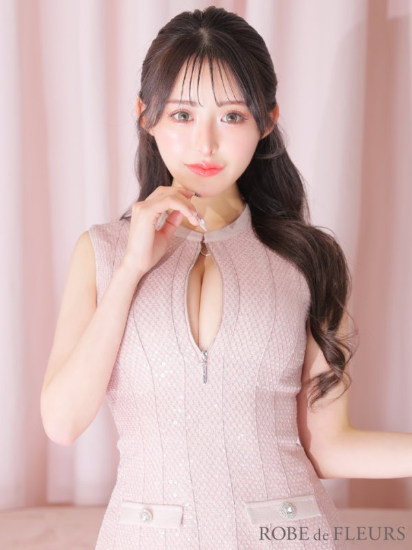 画像28: XSサイズあり【ROBE de FLEURS/ローブドフルール】ノースリーブ/ バストジッパー/ スパンコール/ プリーツ/ フレア/ ミニドレス/ キャバドレス[OF08] (28)