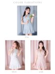 画像15: XSサイズあり【ROBE de FLEURS/ローブドフルール】ノースリーブ/ バストジッパー/ スパンコール/ プリーツ/ フレア/ ミニドレス/ キャバドレス[OF2] (15)
