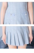 画像14: XSサイズあり【ROBE de FLEURS/ローブドフルール】ノースリーブ/ バストジッパー/ スパンコール/ プリーツ/ フレア/ ミニドレス/ キャバドレス[OF2] (14)