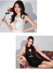画像20: 即日発送！【ROBE de FLEURS Glossy/ローブ・ド・フルール グロッシー】ダブルジップ/ スパンコール/ ツイード/ タイト/ ミニドレス/ キャバドレス[OF2] (20)