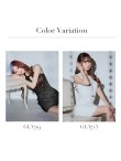 画像5: ☆XSサイズあり【ROBE de FLEURS Glossy/ローブ・ド・フルール グロッシー】ジップ/ バストジップ/ ワンカラー/ セットアップ/  タイト/ ミニドレス/ キャバドレス[OF2] (5)