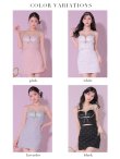 画像23: sugarコラボカラー・XSサイズあり【ROBE de FLEURS/ローブドフルール】ビジューリボンライン/ スパーク/ セットアップ/ タイト/ ミニドレス/ キャバドレス[OF2] (23)