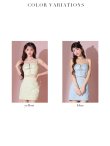 画像22: sugarコラボカラー・XSサイズあり【ROBE de FLEURS/ローブドフルール】ビジューリボンライン/ スパーク/ セットアップ/ タイト/ ミニドレス/ キャバドレス[OF2] (22)