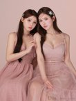 ピンク モデル：ももか　身長：156cm　着用サイズ：Sサイズ　 モデル：ゆめ　身長：160cm　着用サイズ：Sサイズ