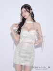 画像10: XSサイズあり【ROBE de FLEURS/ローブドフルール】バレエコア/ ミニリボン/ ラメチュール/ セットアップ/ タイト/ ミニドレス/ キャバドレス[OF2] (10)