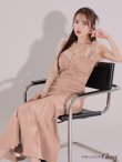 画像11: XS-Lサイズあり【ROBE de FLEURS Glossy/ローブ・ド・フルール グロッシー】フェザーショルダー/ ビジュー/ リブ/ ロングドレス/ キャバドレス long[OF2] (11)