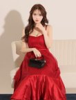 画像33: Lサイズあり【DEA.by ROBE de FLEURS/ディアバイローブドフルール】シフォン/ キャミ/ ベルトデザイン/ フレア/ ミモレ丈/ ミディアムドレス/ キャバドレス[OF2] (33)