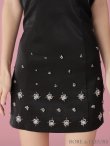 画像17: XSサイズあり【ROBE de FLEURS/ローブドフルール】サテンチュールリボン/ クロスネック/ タイト/ ミニドレス/ キャバドレス[OF2] (17)