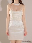 画像26: XSサイズあり【ROBE de FLEURS Glossy/ローブ・ド・フルール グロッシー】2way/ サテン/ ホルタ-/ バックリボン/ ネック/ ミニ/ キャバドレス/ ミニドレス/ キャバドレス[OF2] (26)