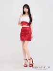 画像8: XSサイズあり【ROBE de FLEURS/ローブドフルール】Heart bijou satin setup dress / ハートビジュー/ サテン/ セットアップ/ ミニドレス/ キャバドレス[OF2] (8)