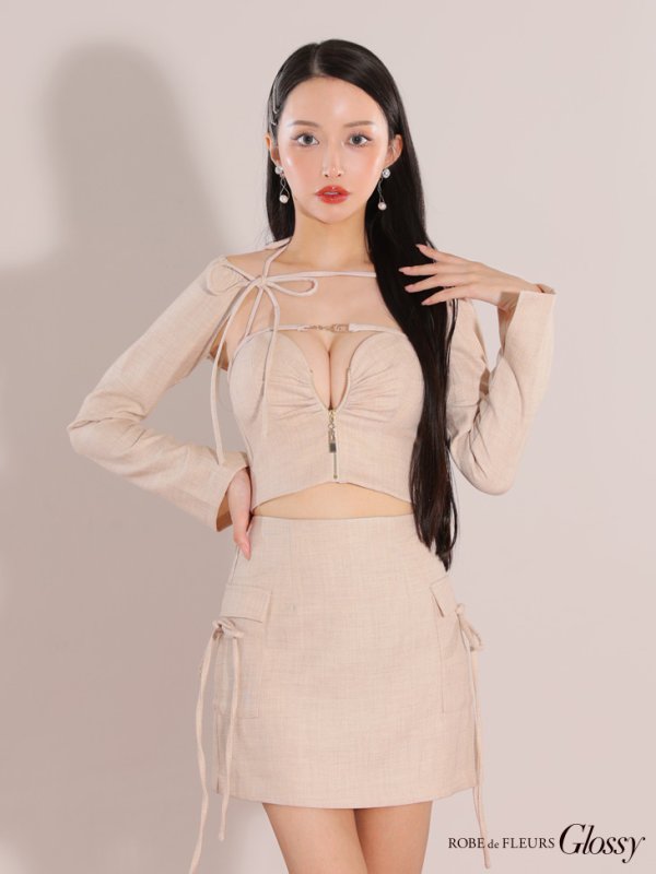 アイボリー モデル:まおちゃる 身長:158cm 着用サイズ:Sサイズ