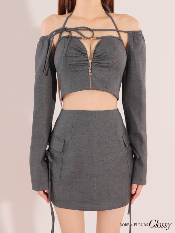 グレー モデル:みみ 身長:162cm 着用サイズ:Sサイズ