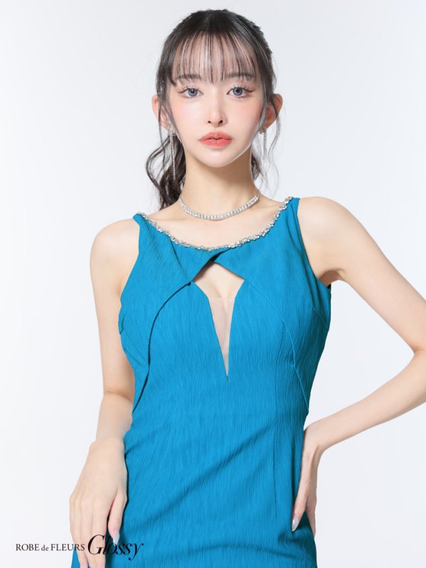ブルー モデル：まおちゃる　身長：160cm　着用サイズ：Sサイズ