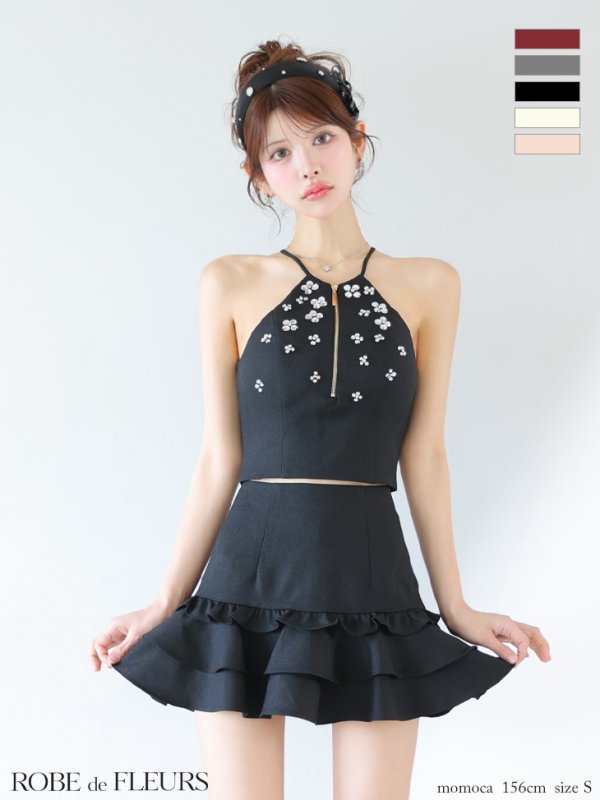 ブラック モデル：まりん　身長：164cm　着用サイズ：Sサイズ