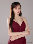 画像10: XSサイズあり【ROBE de FLEURS Glossy/ローブ・ド・フルール グロッシー】ラメ/ フリル/ スリット/ キャミ/ ロングドレス/ キャバドレス long[OF2] (10)