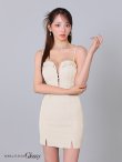 画像8: XSサイズあり【ROBE de FLEURS Glossy/ローブ・ド・フルール グロッシー】サイド編み上げ/ バストカット/ タイト/ セットアップ/ ミニドレス/ キャバドレス[OF2] (8)