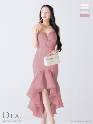 DEA. by ROBE de FLEURS マーメイド ピンク Mサイズ 10月下旬入荷予定】【Lサイズあり】ケミカルレース×フリル