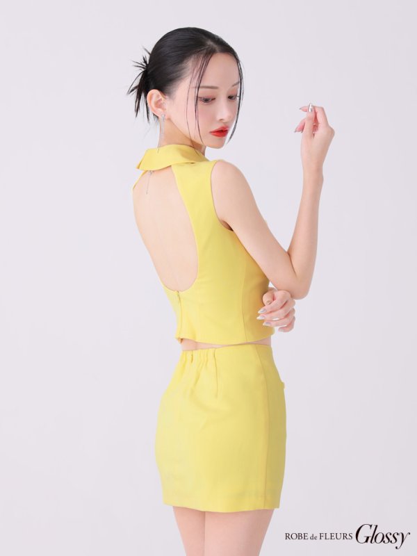 イエロー モデル:まおちゃる 身長:160cm 着用サイズ:Sサイズ