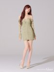 ベージュ モデル：らいか　身長：163cm　着用サイズ：Sサイズ