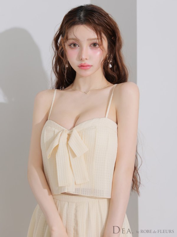 クリームイエロー モデル:ももか 身長:156cm 着用サイズ:Sサイズ