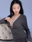 グレー モデル：まおちゃる　身長：158cm　着用サイズ：Sサイズ