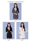 画像14: XSサイズあり【ROBE de FLEURS Glossy/ローブ・ド・フルール グロッシー】バストカット/ ロングスリーブ/ タイト/ ミニドレス/ キャバドレス[OF2] (14)
