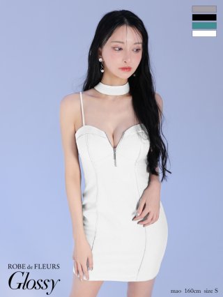 Sugar ROBE de FLEURS Glossy ドレス セットアップ sugar限定カラー☆XSサイズあり【Glossy/グロッシー】ルージュ