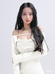 ホワイト　モデル：まおちゃる　身長：160cm　着用サイズ：Sサイズ