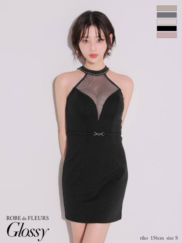 ブラック　モデル：りこ　身長：156cm　着用サイズ：Sサイズ