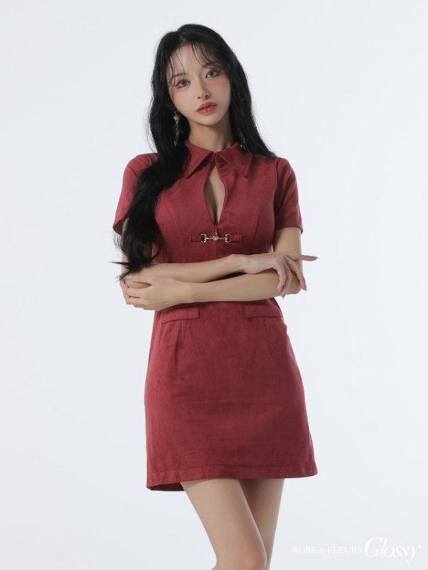 ピンク モデル：まおちゃる　身長：158cm　着用サイズ：Sサイズ