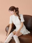 画像16: 【予約商品/10月下旬発送予定】XSサイズあり【DEA./ディア】バックオープン/ 起毛ニット/ フレア/ ミニドレス/ キャバドレス[OF08] (16)