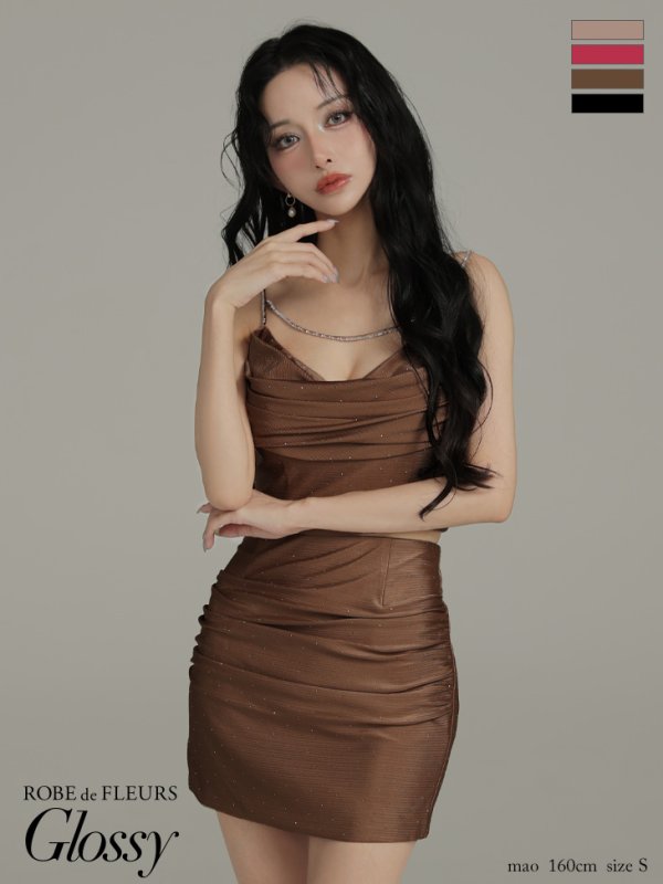 ブラウン モデル:まおちゃる 身長:158cm 着用サイズ:Sサイズ