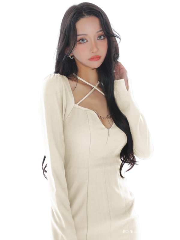 アイボリー モデル：まおちゃる　身長：158cm　着用サイズ：Sサイズ