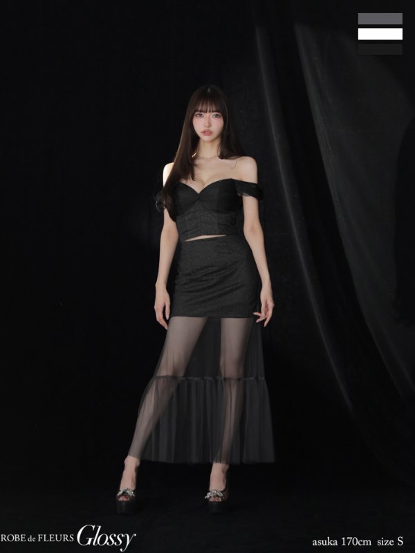 ブラック　モデル：あすか　身長：170cm　着用サイズ：Sサイズ