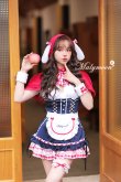 画像1: 【即日発送】うさ耳赤ずきん【マリームーン】【ハロウィンコスプレ6点セット】【フリーサイズ/1カラー】[YMT] (1)