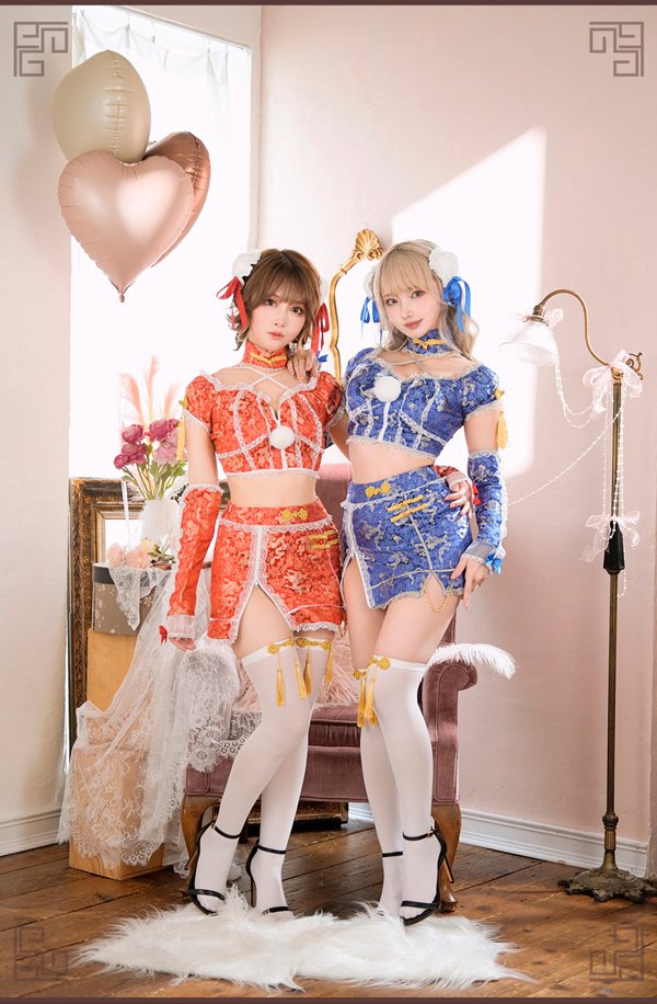 画像7: 【即日発送】ロマンスジッパーチャイナ【マリームーン】【ハロウィンコスプレ6点セット】【フリーサイズ/2カラー】[HC03] (7)