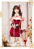 画像1: 【即日発送】【クリスマスコスプレ6点セット】【Malymoon/マリームーン】デコルテハートサンタ【フリーサイズ/1カラー】[YMT] (1)