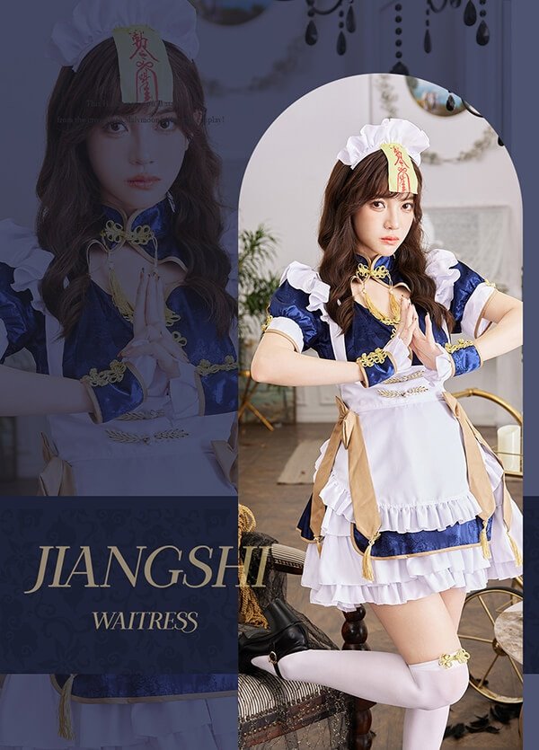 画像3: 【即日発送】トワイライトロイヤルキョンシーメイド【マリームーン】【ハロウィンコスプレ4点セット】【フリーサイズ/1カラー】[HC03] (3)