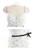 画像12: XSサイズあり【Anier ROBE./アニエルローブ】【ROBE de FLEURS/ローブドフルール】スパンコール付きレース/  キャミソール/ バックカットアウト/ リボン/ 台形スカート/ ミニドレス/ キャバドレス[OF2] (12)