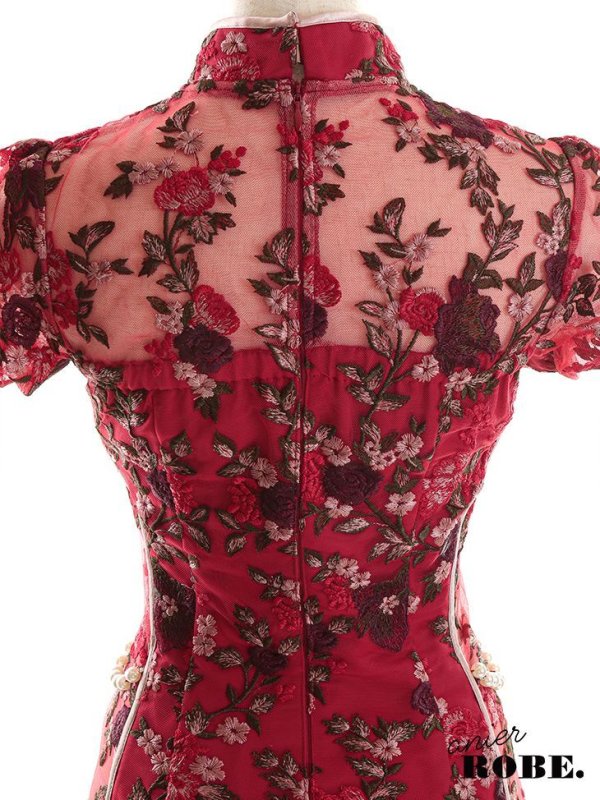 画像12: 【即日発送】XSサイズあり 【ANIER./アニエル】【ROBE de FLEURS/ローブドフルール】刺繍レース/ パールチェーン/ コスプレ/ チャイナドレス/ ミニドレス/ キャバドレス[OF08] (12)