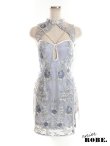 画像13: 【即日発送】XSサイズあり 【Anier ROBE./アニエルローブ】【ROBE de FLEURS/ローブドフルール】パステル刺繍レース/ パール/ コスプレ/ チャイナドレス/ ミニドレス/ キャバドレス[ヘッドアクセ付き][OF2] (13)