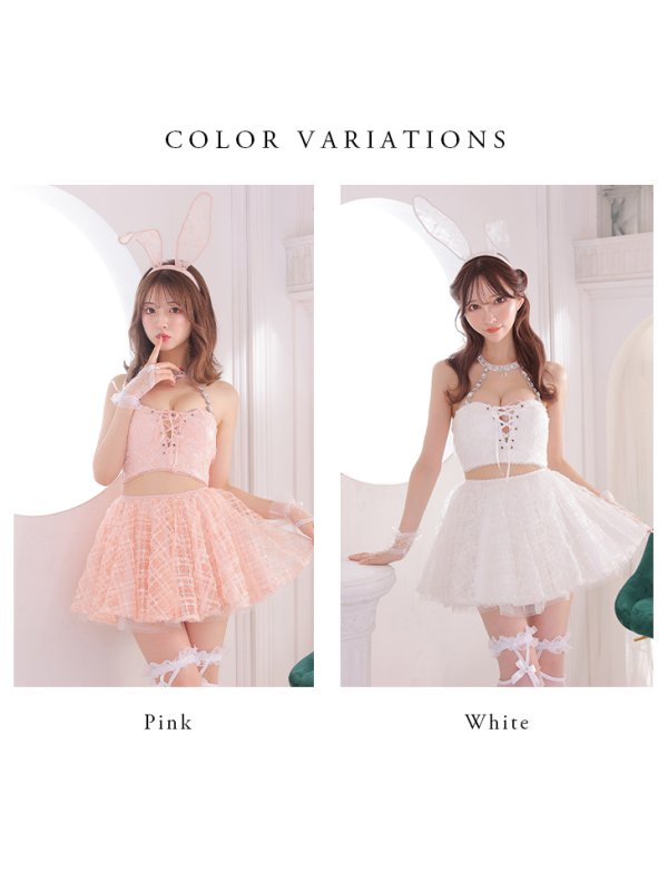 画像15: 【即日発送】XSサイズあり 【Anier ROBE./アニエルローブ】【ROBE de FLEURS/ローブドフルール】ビジュー/ ツーピース/ バニー/ コスプレ/ ミニドレス/ キャバドレス[カチューシャ付き][OF2] (15)