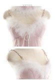 画像13: XSサイズあり【Anier ROBE./アニエルローブ】【ROBE de FLEURS/ローブドフルール】ランジェリー/ フェアリーチュール/ Aライン/ サンタ/ クリスマス/ ミニドレス/ キャバドレス[帽子付き・胸元のファー取り外し可能][OF2] (13)