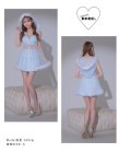 画像12: XSサイズあり【Anier ROBE./アニエルローブ】【ROBE de FLEURS/ローブドフルール】 Sweet fairy baby doll Santa/ チュール/ ノースリーブ/ セットアップ/ サンタ/ ミニドレス/ キャバドレス[胸元のファー取り外し可能］[OF2] (12)