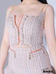 画像8: XSサイズあり【Anier ROBE./アニエルローブ】【ROBE de FLEURS/ローブドフルール】setup cami check tweed dress/ セットアップ/ キャミソール/ チェック/ ツイード/ ミニドレス/ キャバドレス (8)