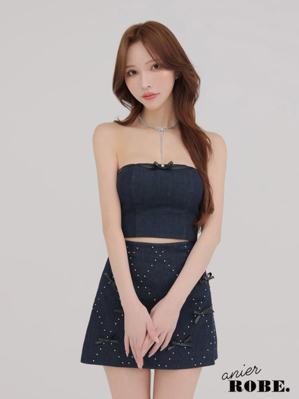 ネイビー モデル:れいな先生 身長:163cm 着用サイズ:Sサイズ