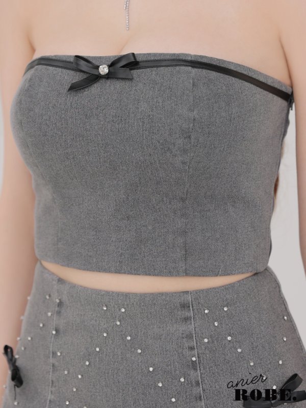 グレー モデル:れいな先生 身長:163cm 着用サイズ:Sサイズ