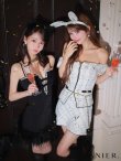 画像5: XSサイズあり【ANIER./アニエル】【ROBE de FLEURS/ローブドフルール】Sparkly ribbons voluminous fur cat ears halloween dress/ キャット/ コスプレ/ ミニドレス/ キャバドレス[OF02] (5)