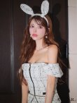 画像12: 【予約商品/10月上旬発送予定】XSサイズあり【ANIER./アニエル】【ROBE de FLEURS/ローブドフルール】Tweed off-the-shoulder waist-cut bunny halloween dress/ キャット/ コスプレ/ ミニドレス/ キャバドレス[OF02] (12)
