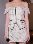 画像19: 【予約商品/10月上旬発送予定】XSサイズあり【ANIER./アニエル】【ROBE de FLEURS/ローブドフルール】Tweed off-the-shoulder waist-cut bunny halloween dress/ キャット/ コスプレ/ ミニドレス/ キャバドレス[OF02] (19)